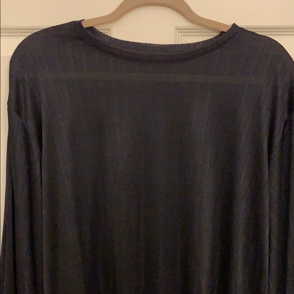 Zara sheer vertical stripe top size Large - Picture 2 of 5